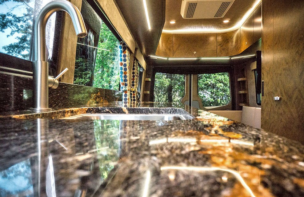 Kitchen-Counter-and-Faucet Van