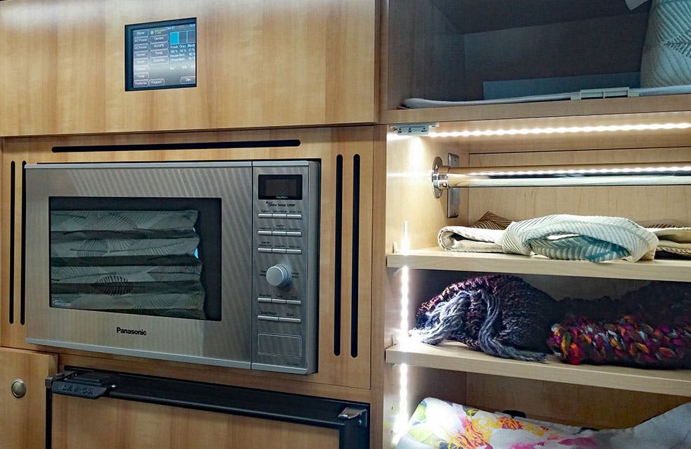 Microwave-and-shelving Van